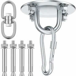 Gancho De Techo Silla Colgante Gancho Giratorio De 360°, Soporte Exterior De Acero Inoxidable Hasta 500 Kg Para Fijación De Techo Silla Colgante Hamaca Saco De Boxeo Triumph 1 PCS Rotación De 360 ​​°