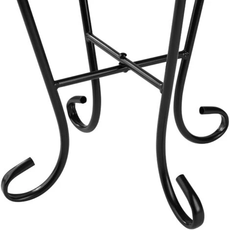 Mesa Auxiliar De Balcón Para Macetas Mosaico 30x30x61,5cm - Mesa Alta De Acero Para Terraza, Mesa Elegante Colorida Con Patas Curvadas, Mueble De Exterior Con Decorado De Mosaico 3 Mesa Auxiliar De Balcón Para Macetas Mosaico 30x30x61,5cm - Mesa Alta De Acero Para Terraza, Mesa Elegante Colorida Con Patas Curvadas, Mueble De Exterior Con Decorado De Mosaico - Imagen 3