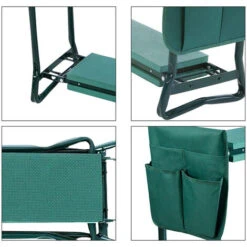 Hengda 2 En 1 Kniebank Con Cojín De Rodilla Suave, Taburete De Jardín Plegable Con 1 Bolsas De Herramientas Grandes, Banco De Jardín Hecho De Acero, Hasta 150 Kg -Elrincon del Jardin Tienda 58327741 3