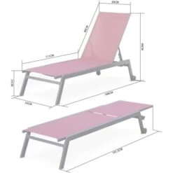 Tumbonas De Aluminio Y Textileno (x2), Con Ruedas, Elsa Blanca Y Gris Em Alice's Garden -Elrincon del Jardin Tienda 59243294 5