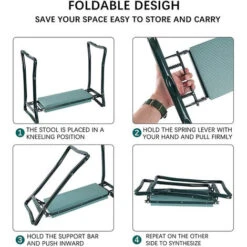Taburete De Jardinería Plegable Silla Arrodillada Jardín Portátil Con Bolsa De Herramientas Soporta Hasta 150kg 8 Taburete De Jardinería Plegable Silla Arrodillada Jardín Portátil Con Bolsa De Herramientas Soporta Hasta 150kg -Elrincon del Jardin Tienda 59622747 4