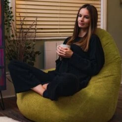 Loft 25 Adulto Highback Porduroy Bean Bag Bag Sala De Estar Interior Gaming Bagbag Bolse, Lima 7 Loft 25 Adulto Highback Porduroy Bean Bag Bag Sala De Estar Interior Gaming Bagbag Bolse, Lima -Elrincon del Jardin Tienda 60310186 4