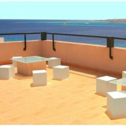 Mesa Expositora Cubo Puf Salón Jardín Terraza Bar Icekub Talla: 35 X 35