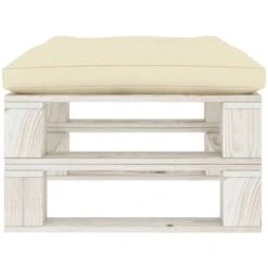 YOUTHUP Otomana De Palés Para Jardín Madera Con Cojín Color Crema -Elrincon del Jardin Tienda 63585230 3