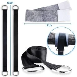 Correas Para Hamacas, 2 Juegos De Correas Para Columpios Para Colgar De Servicio Pesado 2x150CM Con Anillo En D Y Cojín Más Grueso, Dos Ganchos De Mosquetón Carga Máxima 500KG Para Hamaca Y Columpio D -Elrincon del Jardin Tienda 63834420 3