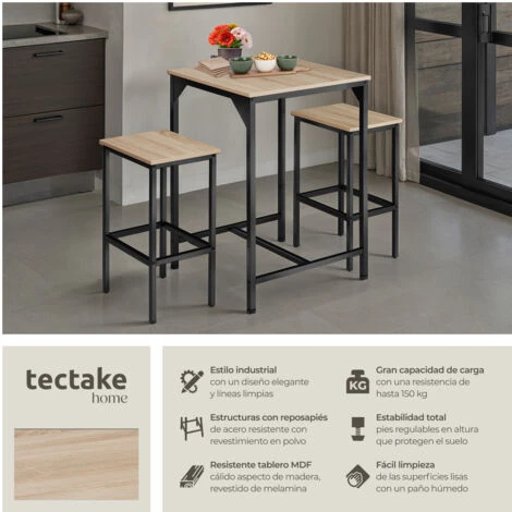 Juego De Muebles De Bar Inverness - Juego De Mesa Para Bar, Conjunto De Muebles Moderno Para Bistró, Set Minimalista De Taburetes 2 Juego De Muebles De Bar Inverness - Juego De Mesa Para Bar, Conjunto De Muebles Moderno Para Bistró, Set Minimalista De Taburetes - Imagen 2