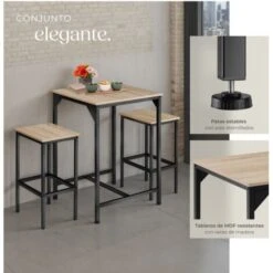 Juego De Muebles De Bar Inverness - Juego De Mesa Para Bar, Conjunto De Muebles Moderno Para Bistró, Set Minimalista De Taburetes 7 Juego De Muebles De Bar Inverness - Juego De Mesa Para Bar, Conjunto De Muebles Moderno Para Bistró, Set Minimalista De Taburetes -Elrincon del Jardin Tienda 67434795 3