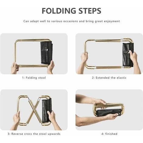 Taburetes Plegables Para Acampar, Taburetes Plegables Portátiles Para Exteriores Para Pesca, Senderismo, Barbacoa, Nailon De Aluminio Sólido Doblado 20,5 X 22,5 X 28 Cm 4 Taburetes Plegables Para Acampar, Taburetes Plegables Portátiles Para Exteriores Para Pesca, Senderismo, Barbacoa, Nailon De Aluminio Sólido Doblado 20,5 X 22,5 X 28 Cm - Imagen 4