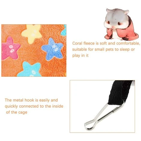 Hamaca Para Animales Pequeños 30 30 Cm Color Caramelo Estrella De Mar Hamaca De Doble Capa Coral Fleece Suave Y Cálido Nido Jaula Hamaca Accesorios, Adecuado Para Lindos Hámsters, Hurones 3 Hamaca Para Animales Pequeños 30 30 Cm Color Caramelo Estrella De Mar Hamaca De Doble Capa Coral Fleece Suave Y Cálido Nido Jaula Hamaca Accesorios, Adecuado Para Lindos Hámsters, Hurones - Imagen 3