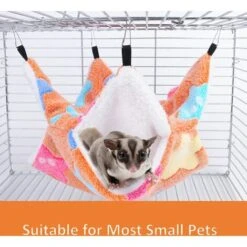 Hamaca Para Animales Pequeños 30 30 Cm Color Caramelo Estrella De Mar Hamaca De Doble Capa Coral Fleece Suave Y Cálido Nido Jaula Hamaca Accesorios, Adecuado Para Lindos Hámsters, Hurones 9 Hamaca Para Animales Pequeños 30 30 Cm Color Caramelo Estrella De Mar Hamaca De Doble Capa Coral Fleece Suave Y Cálido Nido Jaula Hamaca Accesorios, Adecuado Para Lindos Hámsters, Hurones -Elrincon del Jardin Tienda 71077501 5