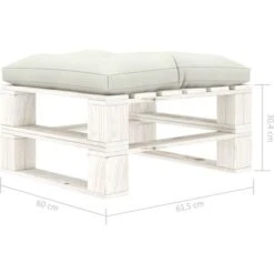 Otomana De Palés Para Jardín Madera Con Cojín Beige 9 Otomana De Palés Para Jardín Madera Con Cojín Beige -Elrincon del Jardin Tienda 72427749 5
