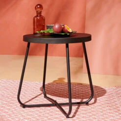 Mesa Auxiliar De Jardín Redonda Ø43 X 50 Cm Negra Lagoon 9 Mesa Auxiliar De Jardín Redonda Ø43 X 50 Cm Negra Lagoon -Elrincon del Jardin Tienda 74150197 5