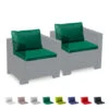 Cojines De Repuesto Salón Ratán Impermeables Bica Grand Soleil Conjuntos 2 Plazas Color: Verde