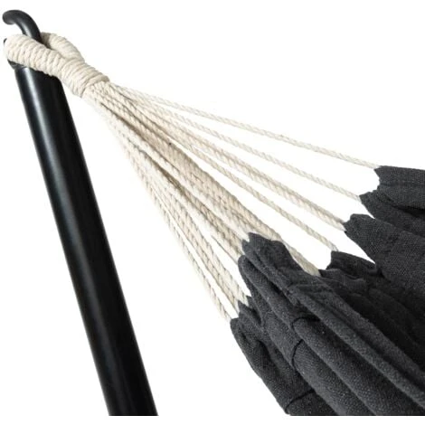 Hamaca Con Soporte Metálico Y Lona Gris Antracita 3 Hamaca Con Soporte Metálico Y Lona Gris Antracita - Imagen 3