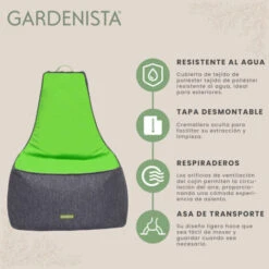 Gardenista Adulto Bean Bag Silla Para Exterior UV Protegido Cómodo Jardín Beanbags, Respaldo Alto Material Resistente Al Agua Para Piscina Deco, Reclinador Bean Bags Con Relleno, Vegetación 9 Gardenista Adulto Bean Bag Silla Para Exterior UV Protegido Cómodo Jardín Beanbags, Respaldo Alto Material Resistente Al Agua Para Piscina Deco, Reclinador Bean Bags Con Relleno, Vegetación -Elrincon del Jardin Tienda 82144209 5