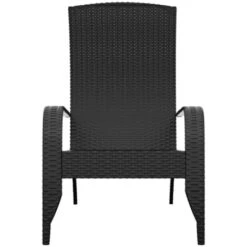 Silla De Jardín Adirondack Ratán Sintético Negro VidaXL 8 Silla De Jardín Adirondack Ratán Sintético Negro VidaXL -Elrincon del Jardin Tienda 88257167 4
