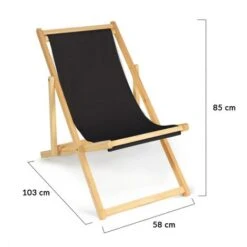 Juego De 2 Tumbonas Plegables De Madera Y Lona Negro 8 Juego De 2 Tumbonas Plegables De Madera Y Lona Negro -Elrincon del Jardin Tienda 90376005 4