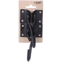 2uds. Placa C/gancho Hamaca Negra Edm