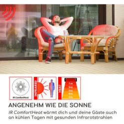 Blumfeldt Heatbell Wall Smart Estufa Exterior IPX4 800/1200/2000W Exterior -Elrincon del Jardin Tienda 97222834 4