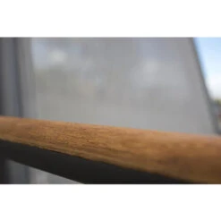 Mecedora De Jardín De Aluminio Y Lona De Plástico Antracita - PARISGARDEN -Elrincon del Jardin Tienda 98743941 5