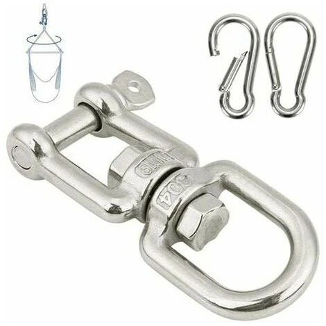 Gancho De Columpio M8 Acero Inoxidable 304 + 2 Mosquetones De Columpio M8 Para Silla Hamaca Columpio Colgando Saco De Arena Cuerda De Escalada Capacidad De Carga Hasta 300 Kg (M8 Tipo OX) 1 Gancho De Columpio M8 Acero Inoxidable 304 + 2 Mosquetones De Columpio M8 Para Silla Hamaca Columpio Colgando Saco De Arena Cuerda De Escalada Capacidad De Carga Hasta 300 Kg (M8 Tipo OX)