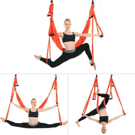 Conjunto Completo Flying-Aerial Yoga Hamaca Columpio De Tela Últimos Cinturones De Yoga Multifunción Antigravedad Para Entrenamiento De Yoga Yoga Para Deporte 4 Conjunto Completo Flying-Aerial Yoga Hamaca Columpio De Tela Últimos Cinturones De Yoga Multifunción Antigravedad Para Entrenamiento De Yoga Yoga Para Deporte - Imagen 4