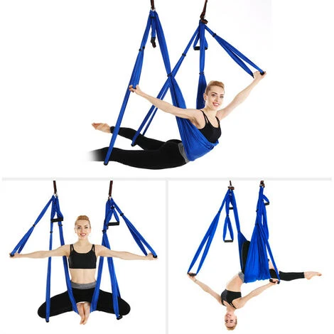 Conjunto Completo Flying-Aerial Yoga Hamaca Columpio De Tela Últimos Cinturones De Yoga Multifunción Antigravedad Para Entrenamiento De Yoga Yoga Para Deporte 5 Conjunto Completo Flying-Aerial Yoga Hamaca Columpio De Tela Últimos Cinturones De Yoga Multifunción Antigravedad Para Entrenamiento De Yoga Yoga Para Deporte - Imagen 5